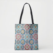 Marokkaanse Bloemenmozaïek Tote Bag (Voorkant)