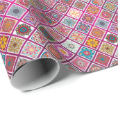 Marokkaanse Boheemse Mandala Tegels Cadeaupapier (Rol Hoek)