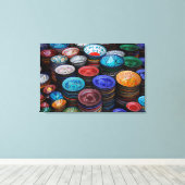 Marokkaanse Borden op de markt Canvas Afdruk (Insitu (Houten vloer))