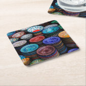 Marokkaanse Borden op de markt Kartonnen Onderzetters (Schuin)