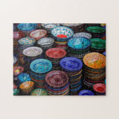 Marokkaanse Borden op de markt Legpuzzel (Horizontaal)