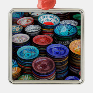 Marokkaanse Borden op de markt Metalen Ornament