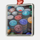 Marokkaanse Borden op de markt Metalen Ornament (Links)