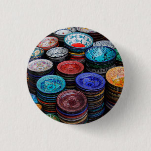 Marokkaanse Borden op de markt Ronde Button 3,2 Cm