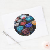 Marokkaanse Borden op de markt Ronde Sticker (Envelop)