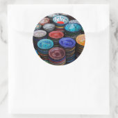 Marokkaanse Borden op de markt Ronde Sticker (Tas)