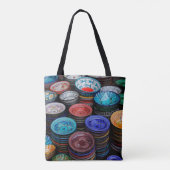 Marokkaanse borden op de markt tote bag (Achterkant)