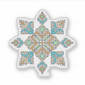 Marokkaanse Borduurster Ster Sticker (Voorkant)