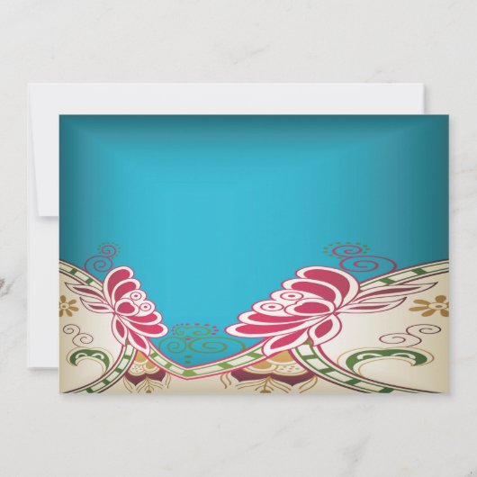 Marokkaanse bridal Shower-uitnodiging Kaart (Achterkant)