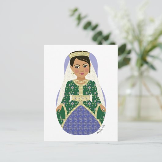 Marokkaanse bruid Matryoshka Briefkaart (Staand voorkant)