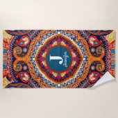 Marokkaanse bruiloft vakantie aangepaste naam strandlaken (Voorkant)