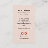 MAROKKAANSE BUIKDANSER WATERVERF ROZE VISITEKAARTJE (Achterkant)