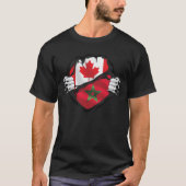 Marokkaanse Canadese handschoenen met een vlag T-shirt (Voorkant)