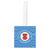 Marokkaanse Chanoeka engel vlag gepersonaliseerd Decoratie (Voorkant)