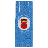 Marokkaanse Chanoeka engel vlag gepersonaliseerd Wijn Cadeautas (Voorkant)