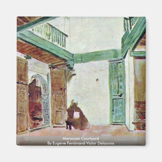 Marokkaanse Courtyard Magneet (Voorkant)