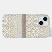 Marokkaanse Crème Taupe Chocolade Geometrische Teg Case-Mate iPhone Case (Achterkant (horizontaal))