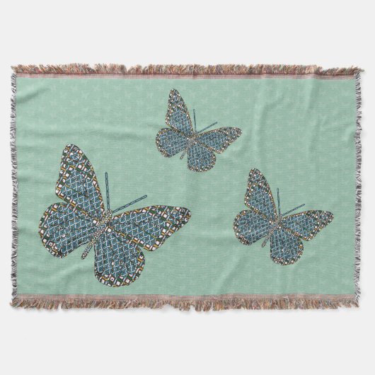 Marokkaanse driekleurenbank deken (Voorkant)