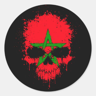 Marokkaanse dripsplaat ronde sticker