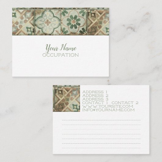 Marokkaanse droom - Visitekaartje (Voorkant / Achterkant)