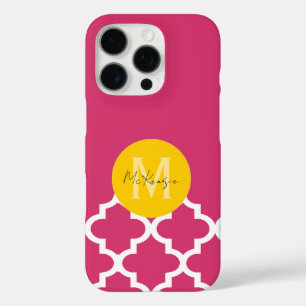 Marokkaanse Elke Kleur Gepersonaliseerde Monogram  iPhone 16 Pro Hoesje