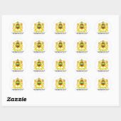 Marokkaanse Emblem Ronde Sticker (Vel)