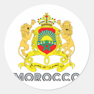 Marokkaanse Emblem Ronde Sticker