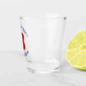 Marokkaanse engel Chanoeka vlag gepersonaliseerd Shot Glas (Rechts)