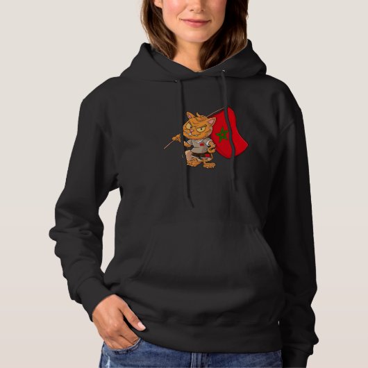 Marokkaanse Fan Kat Hoodie (Voorkant)