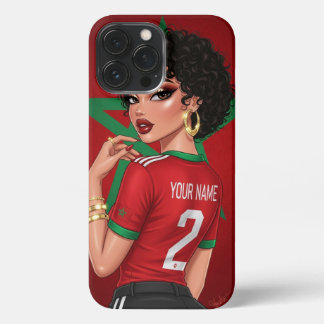 Marokkaanse Football Fan Telefoonhoes | Personalis iPhone 13 Pro Max Hoesje