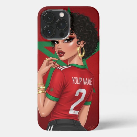 Marokkaanse Football Fan Telefoonhoes | Personalis iPhone Hoesje (Achterkant)