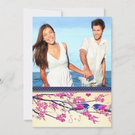 Marokkaanse foto roze nabestaandenliefhebber vogel kaart (Voorkant)