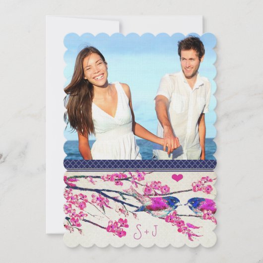 Marokkaanse foto roze nabestaandenliefhebber vogel kaart (Voorkant)