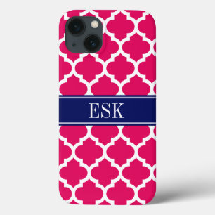 Marokkaanse frambozen 5 marinemonogram ESK Case-Mate iPhone Case