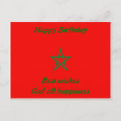 Marokkaanse gelukkige verjaardag briefkaart (Voorkant)