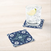 Marokkaanse geometrische tegel van florale boho vo kartonnen onderzetters (Insitu)