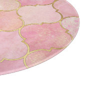 Marokkaanse gouden lijn: roze Waterverf Snijplank (Hoek)