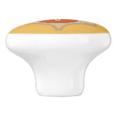 Marokkaanse gouden tinten vormen keramische knop (Zijkant)