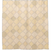 Marokkaanse Grote Quatrefoil Golden Yellows Douchegordijn (Voorkant)