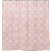 Marokkaanse grote viervoetige patroon pastelkoraal douchegordijn (Voorkant)
