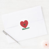 Marokkaanse hartvlag ronde sticker (Envelop)