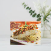 Marokkaanse heilbot met couscous briefkaart (Staand voorkant)