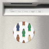 Marokkaanse Hooded Djellaba Mannen Patroon Magneet (Insitu (Vaatwasser))