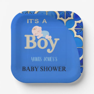 Marokkaanse Jongens Baby Shower Papieren Bordje