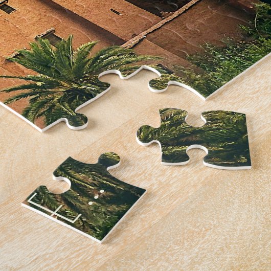 Marokkaanse Kasbah Desert City Puzzle Legpuzzel (Zijkant)