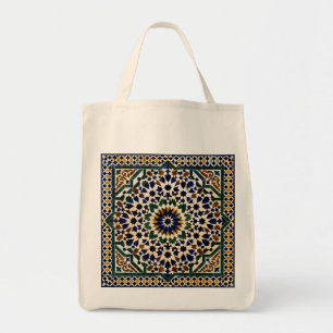 Marokkaanse keramische opslagpot met geometrisch p tote bag