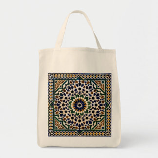 Marokkaanse keramische opslagpot met geometrisch p tote bag