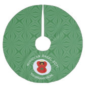 Marokkaanse kerst engel vlag gepersonaliseerd kerstboom rok (Voorkant)