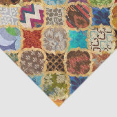 Marokkaanse kleurrijke gouden koele patroon decoup tissuepapier (Detail)