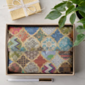 Marokkaanse kleurrijke gouden koele patroon decoup tissuepapier (Geschenk)